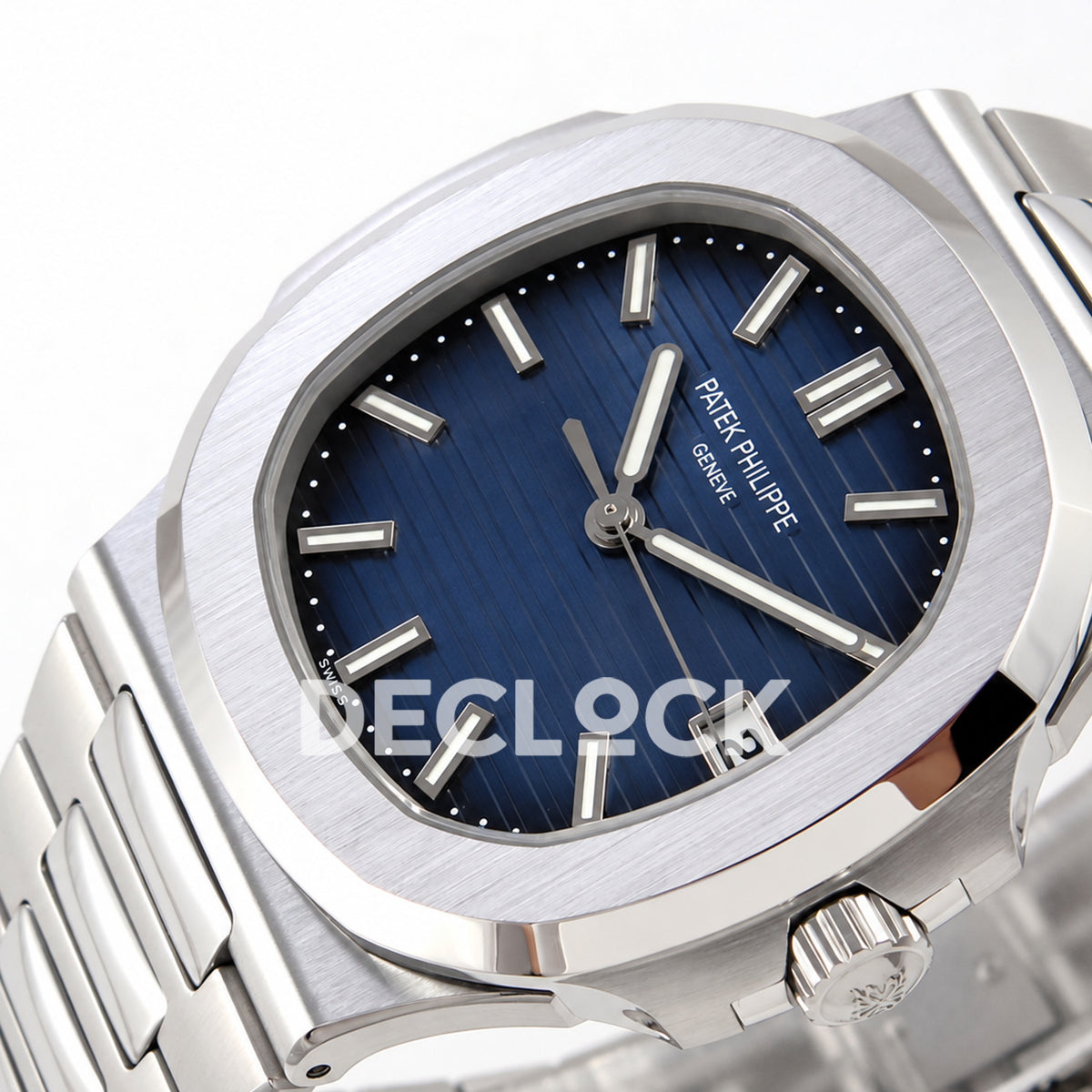 Patek Philippe Nautilus 5811 DDF weighted, blue dial, DPB330 — crown side dial