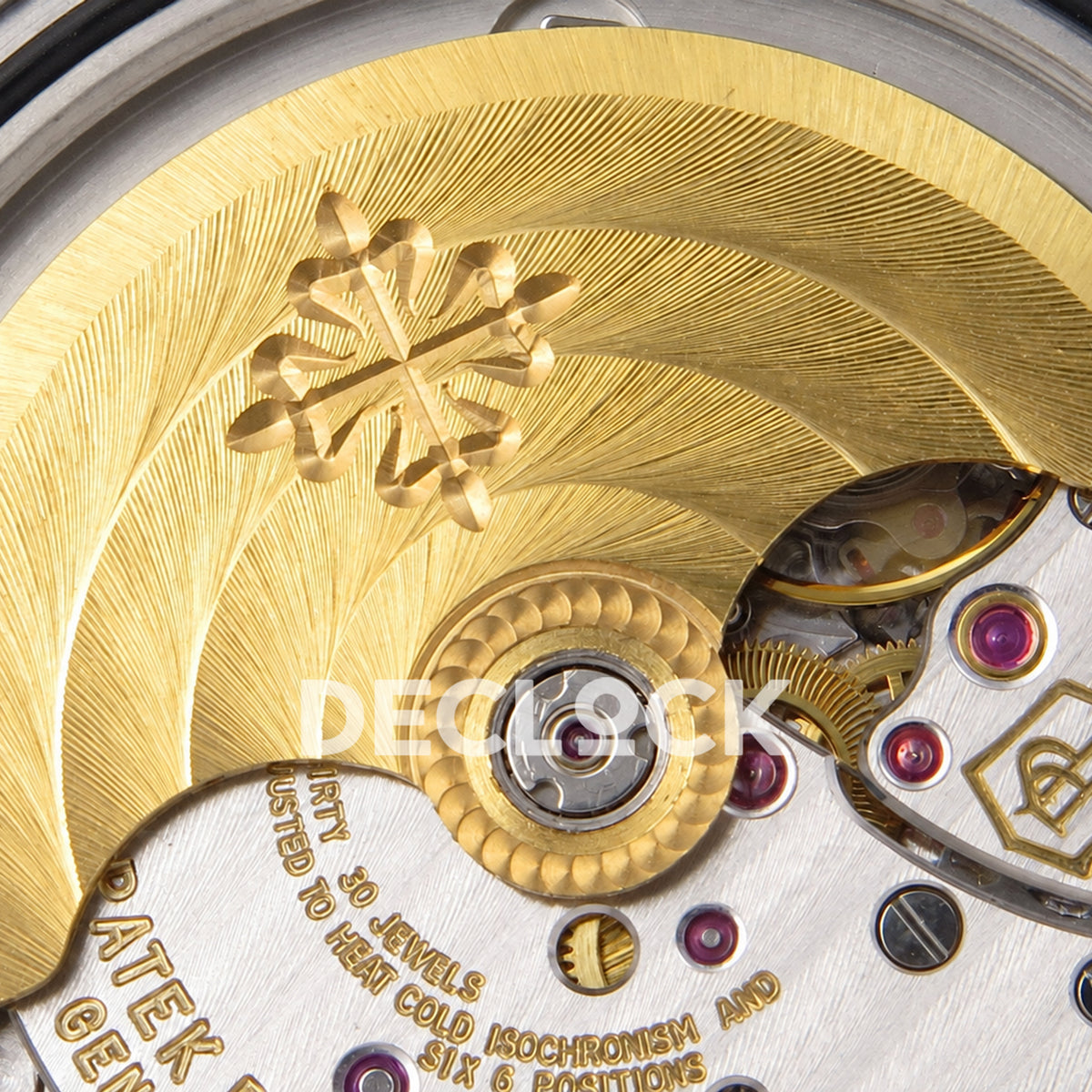 Patek Philippe Nautilus 5811 DDF weighted, blue dial, DPB330 — gold rotor detail