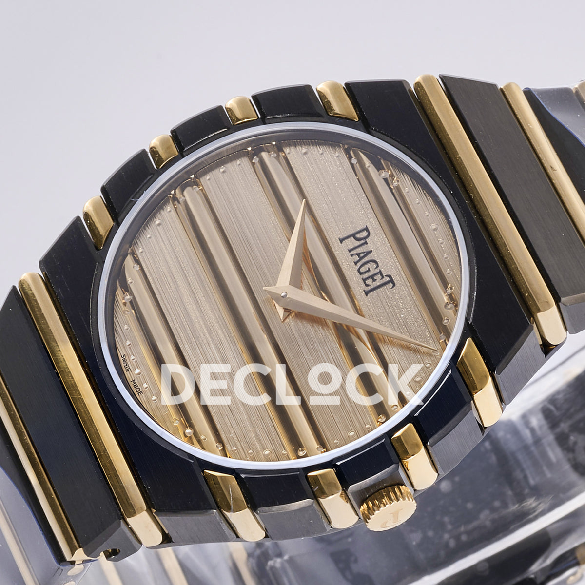Piaget Polo 79 38mm Black Gold Dial Bracelet PDF 1200P1 replica - dial angle right