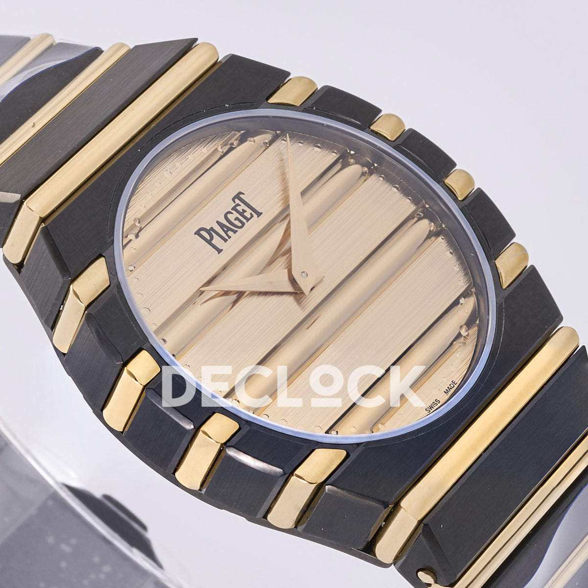 Piaget Polo 79 38mm Black Gold Dial Bracelet PDF 1200P1 replica - dial side angle