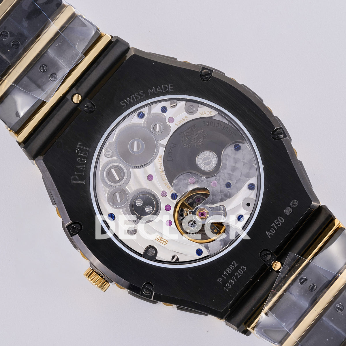 Piaget Polo 79 38mm Black Gold Dial Bracelet PDF 1200P1 replica - movement back