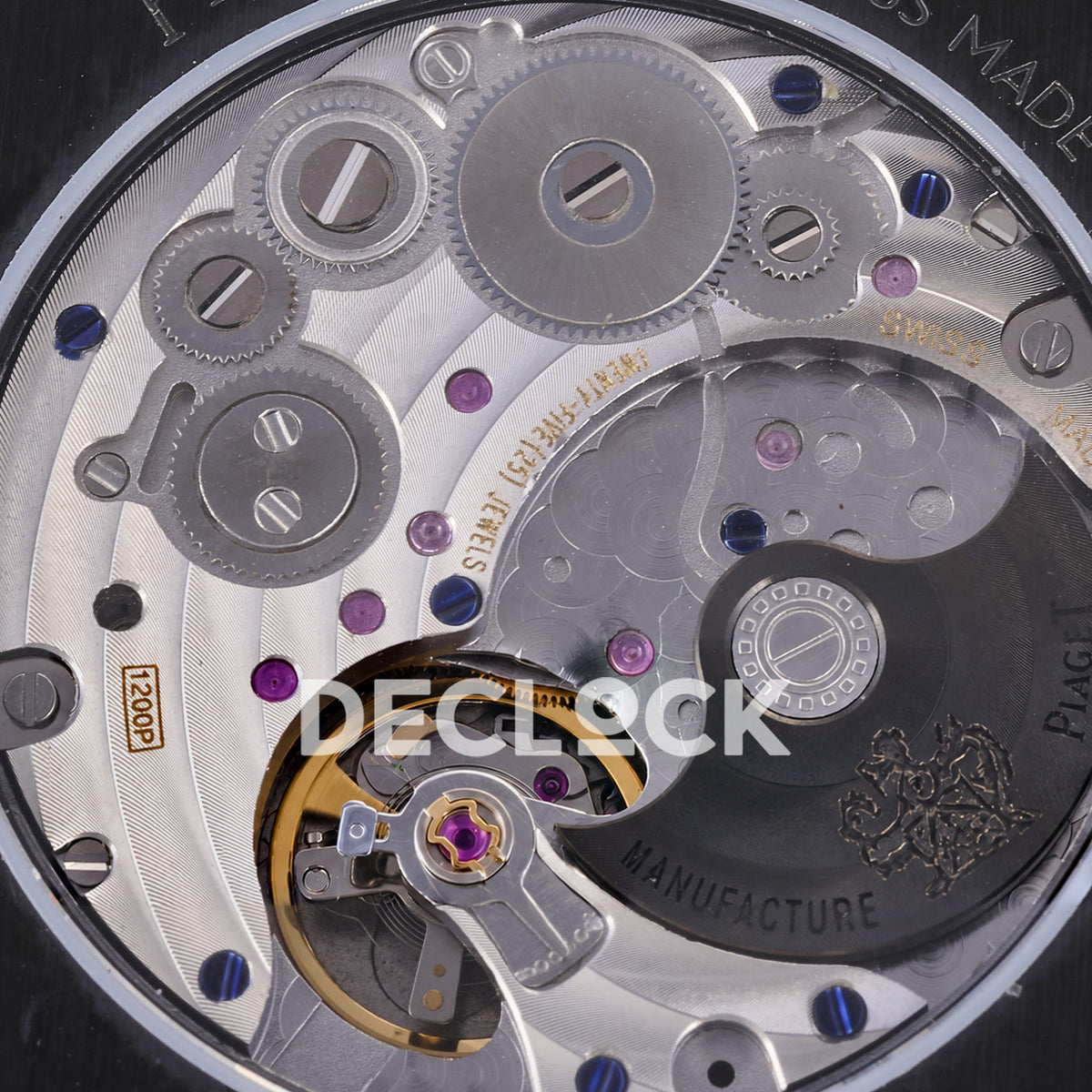 Piaget Polo 79 38mm Black Gold Dial Bracelet PDF 1200P1 replica - movement macro
