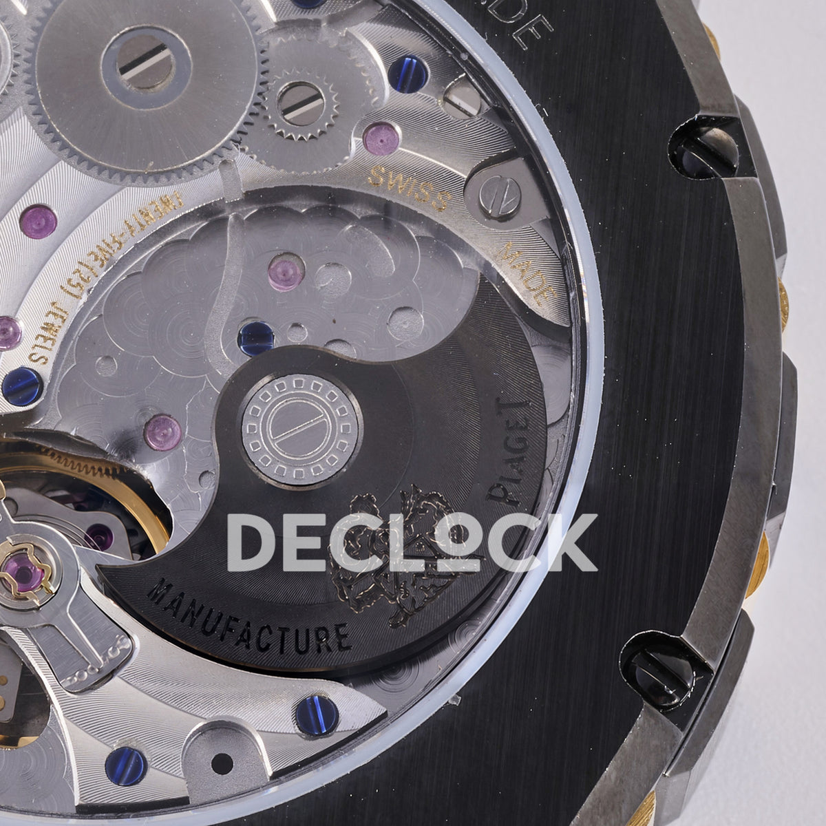 Piaget Polo 79 38mm Black Gold Dial Bracelet PDF 1200P1 replica - rotor engraving