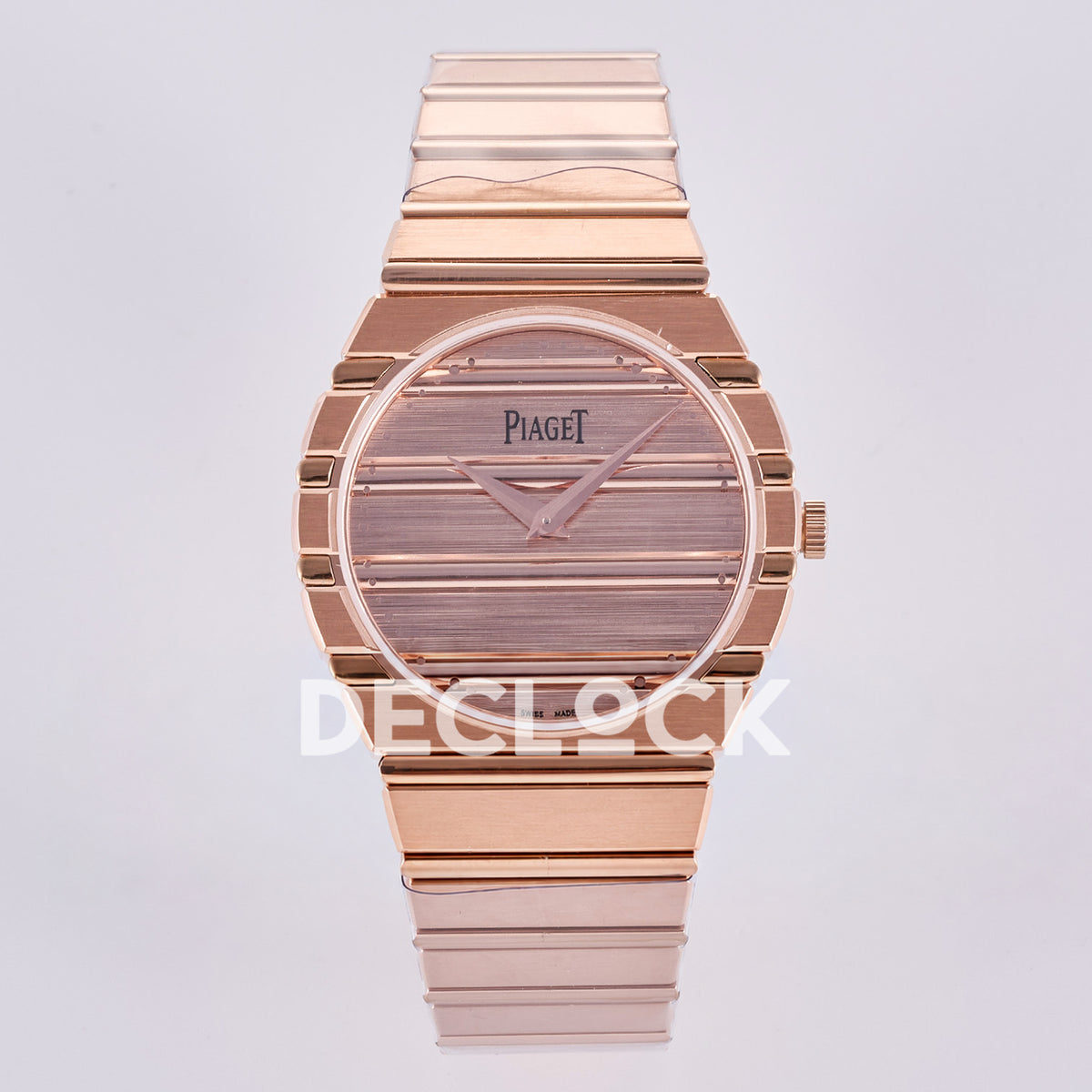 Piaget Polo 79 38mm Pink Dial Rose Gold Bracelet PDF 1200P1 replica - front
