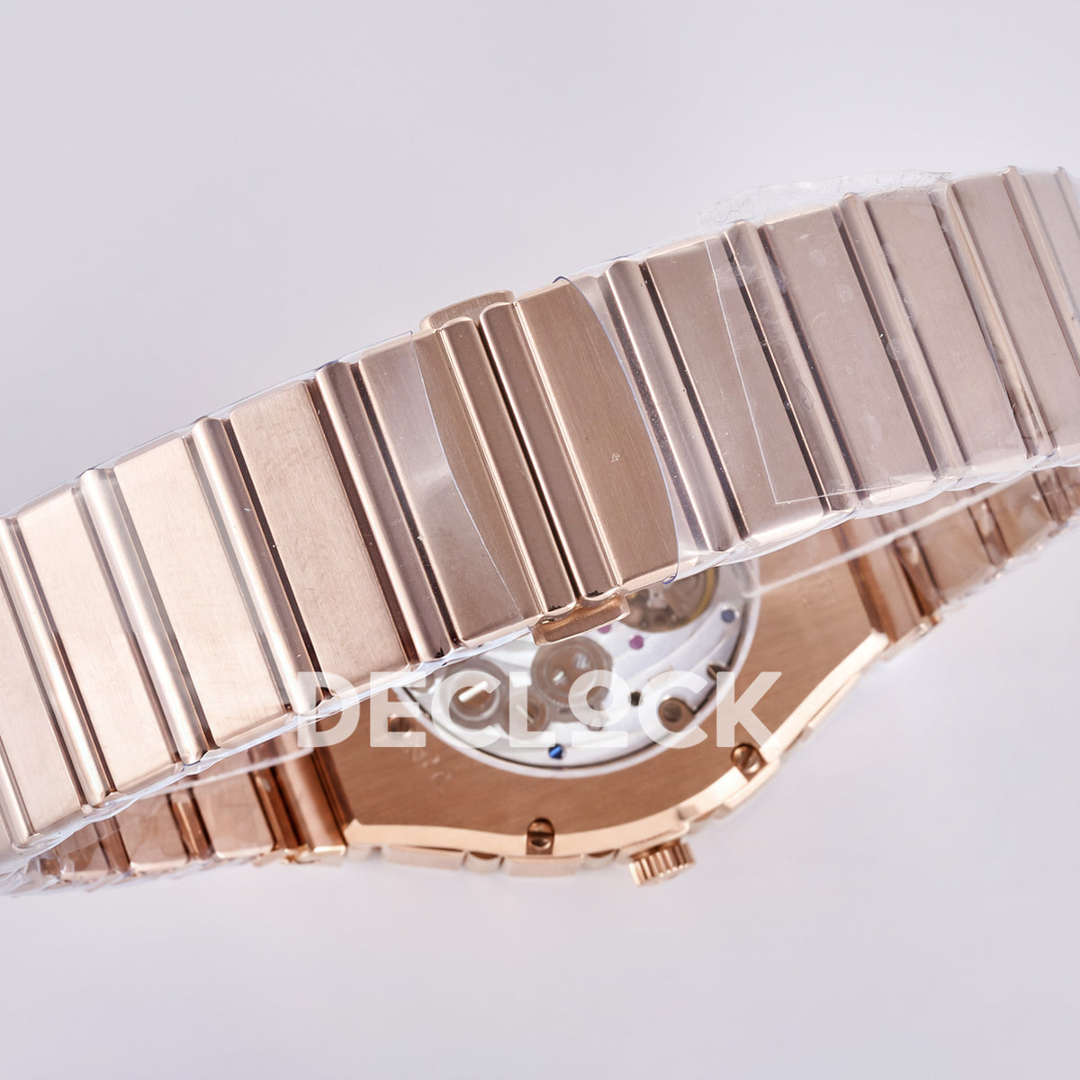 Piaget Polo 79 38mm Pink Dial Rose Gold Bracelet PDF 1200P1 replica - rear angle