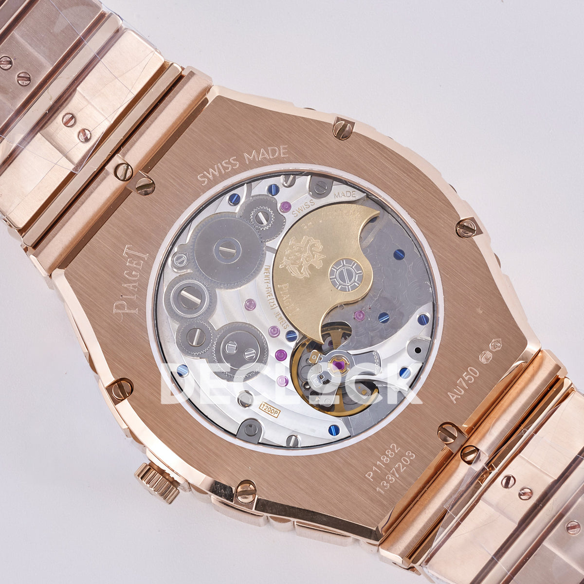 Piaget Polo 79 38mm Pink Dial Rose Gold Bracelet PDF 1200P1 replica - movement back