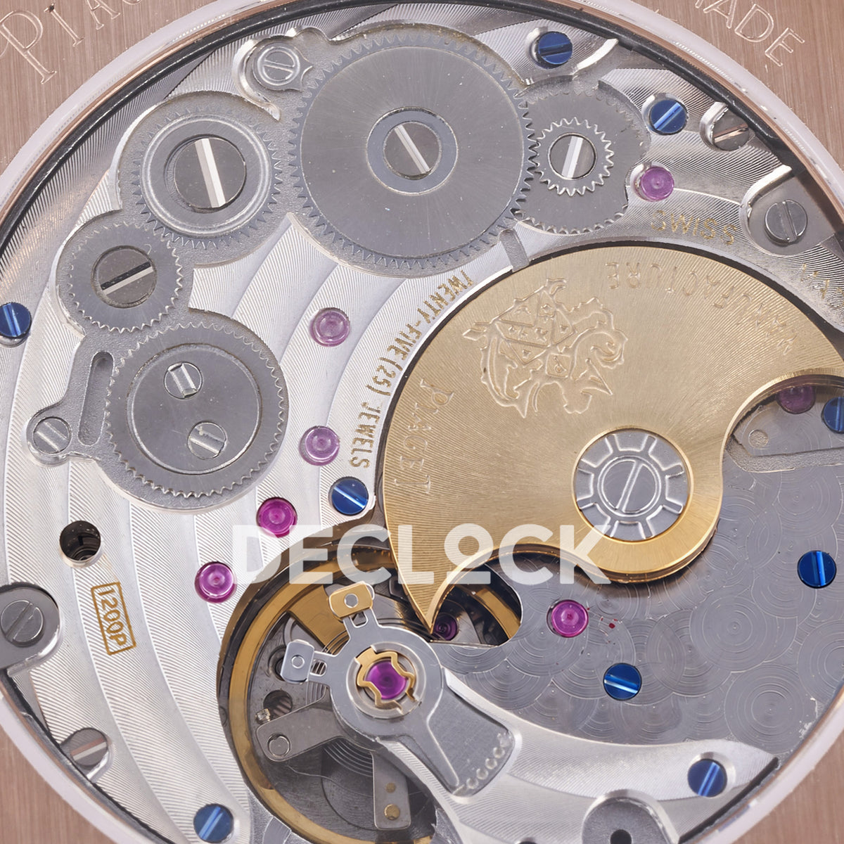 Piaget Polo 79 38mm Pink Dial Rose Gold Bracelet PDF 1200P1 replica - movement macro