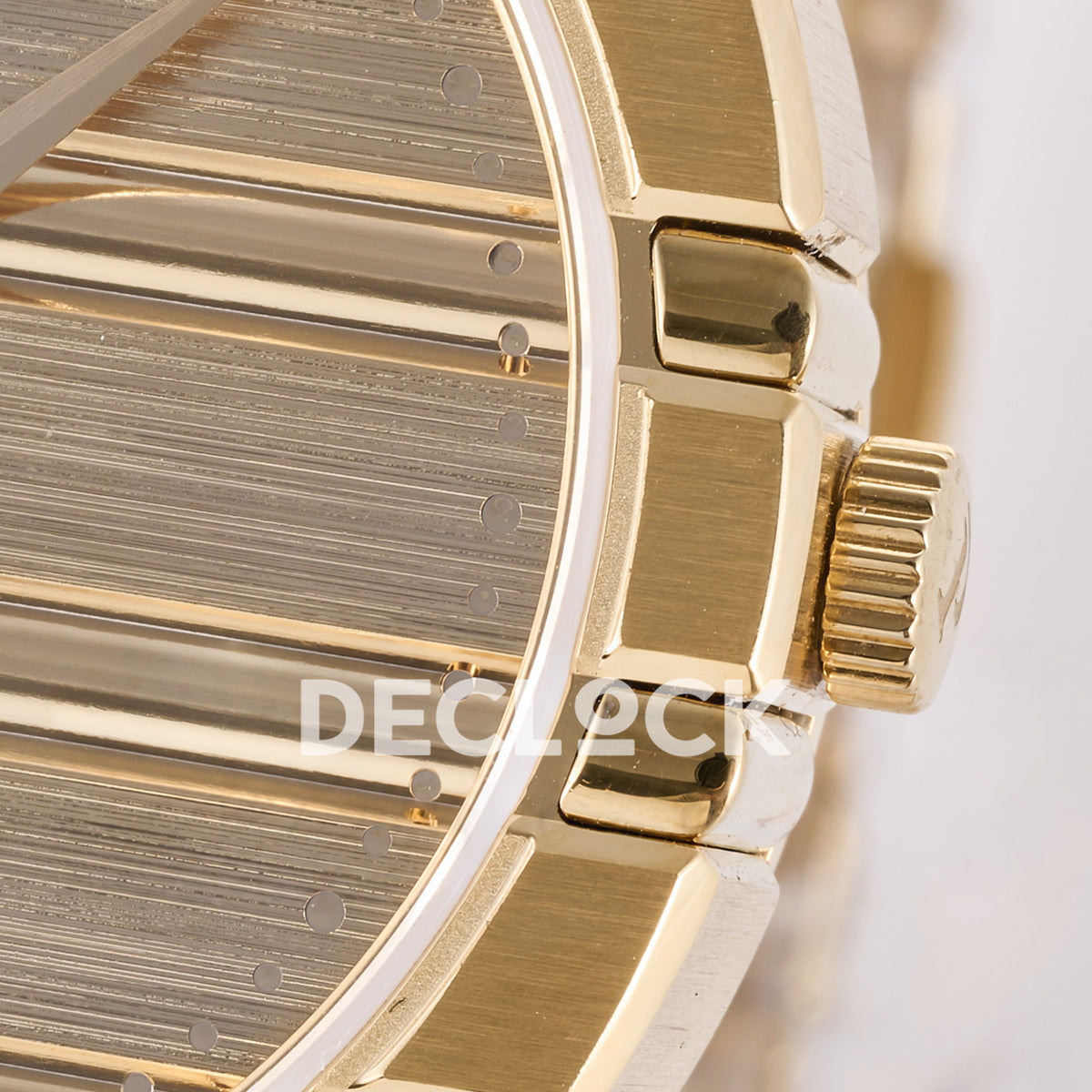 Piaget Polo 79 38mm Rose Gold Dial Bracelet PDF 1200P1 replica - crown dial detail