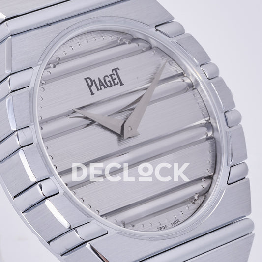 Piaget Polo 79 G0A50150 38mm Silver Dial Steel Bracelet PDF 1200P1 replica - dial angle left