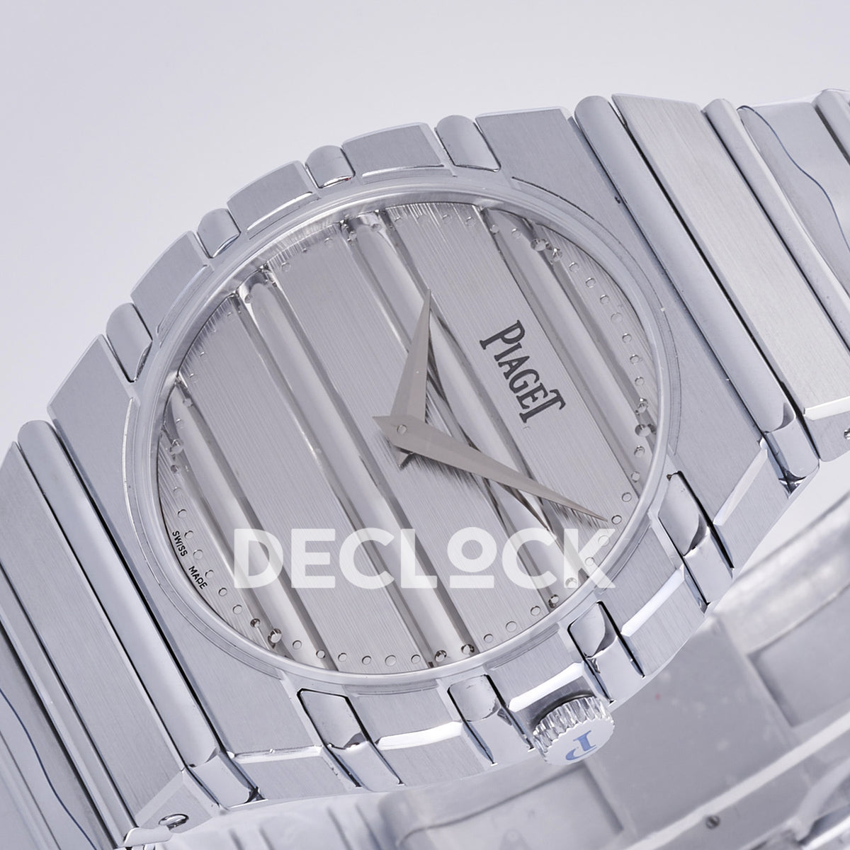 Piaget Polo 79 G0A50150 38mm Silver Dial Steel Bracelet PDF 1200P1 replica - dial angle right