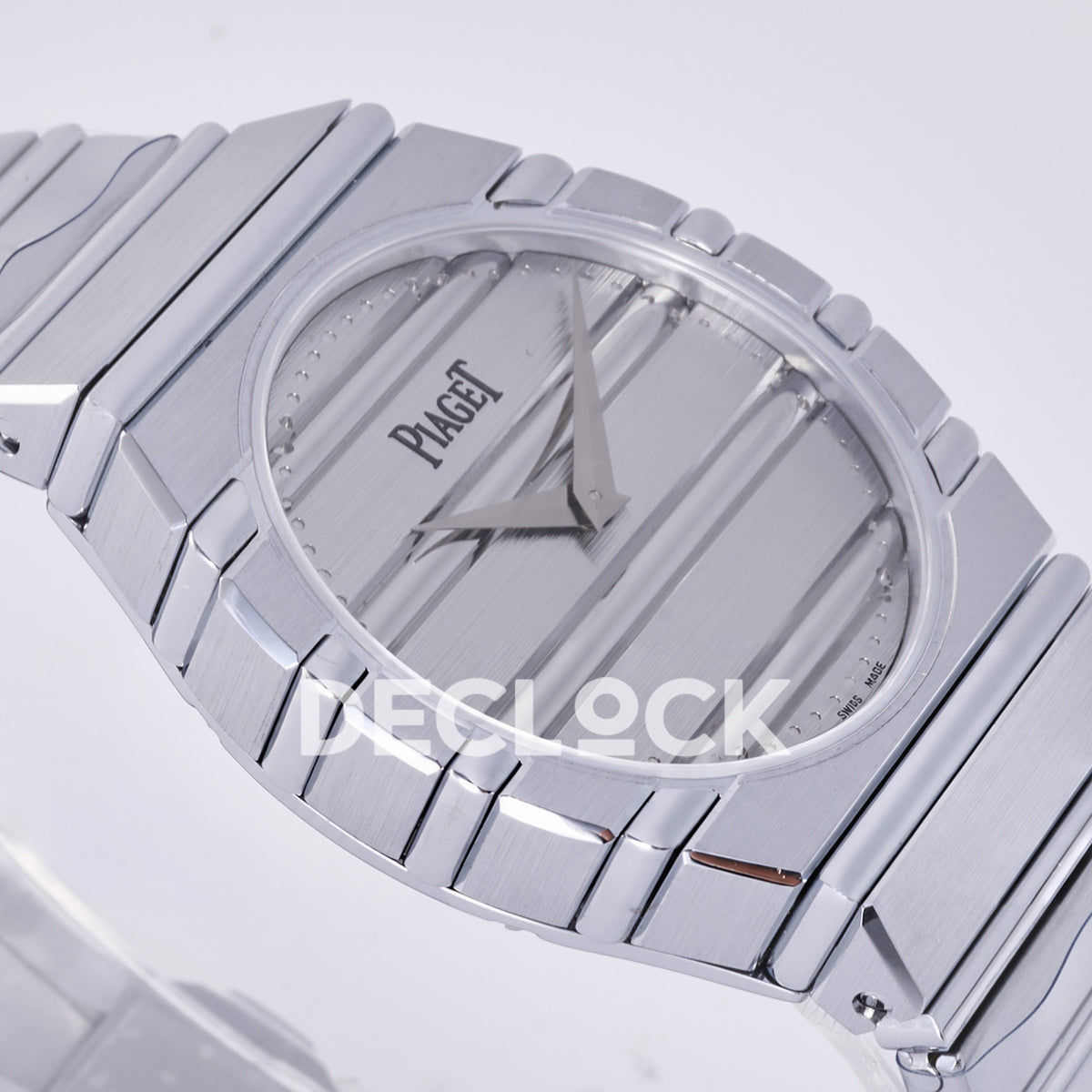 Piaget Polo 79 G0A50150 38mm Silver Dial Steel Bracelet PDF 1200P1 replica - dial side angle