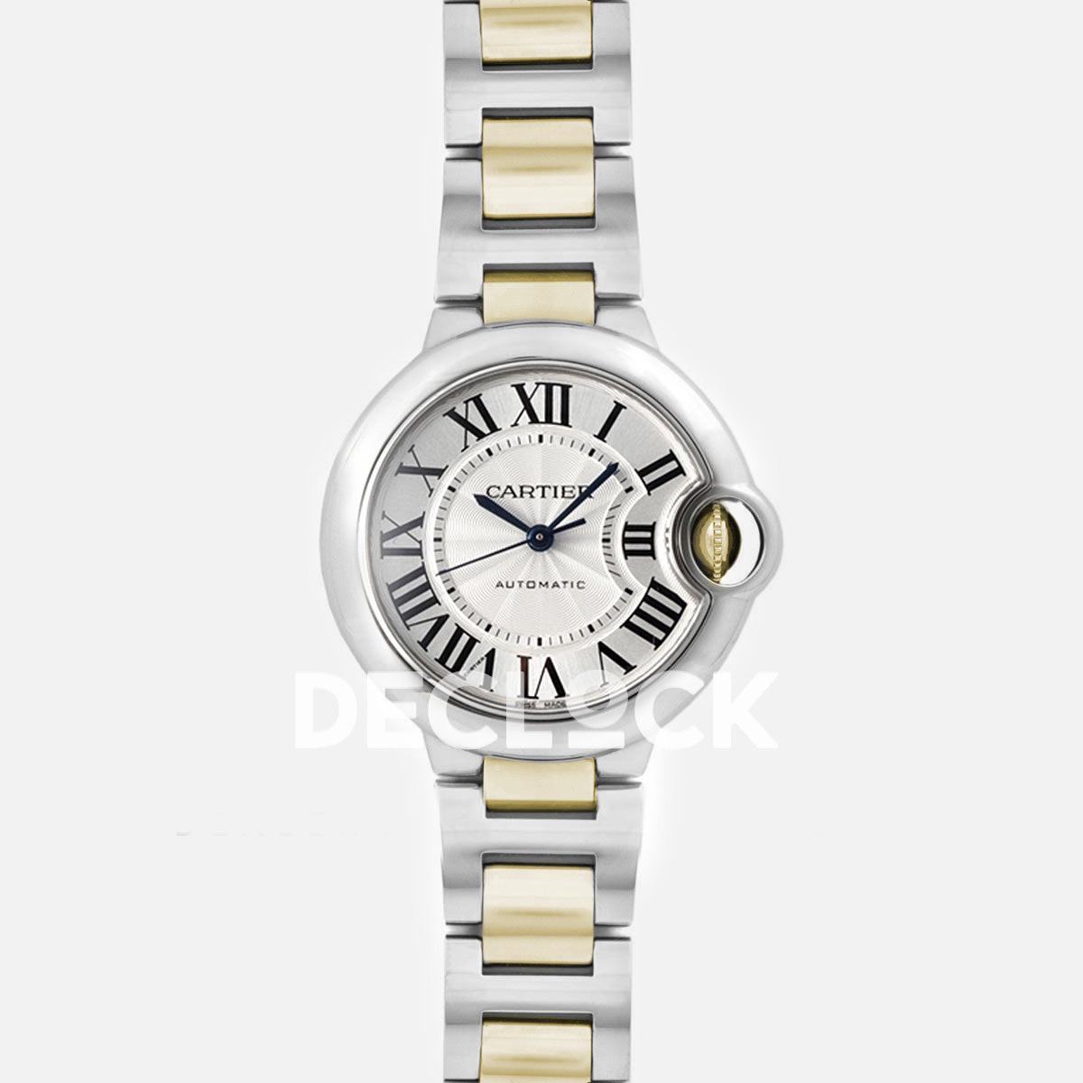 Replica Cartier Ballon Bleu De Cartier 36mm White Dial in YG/SS |  Declock.