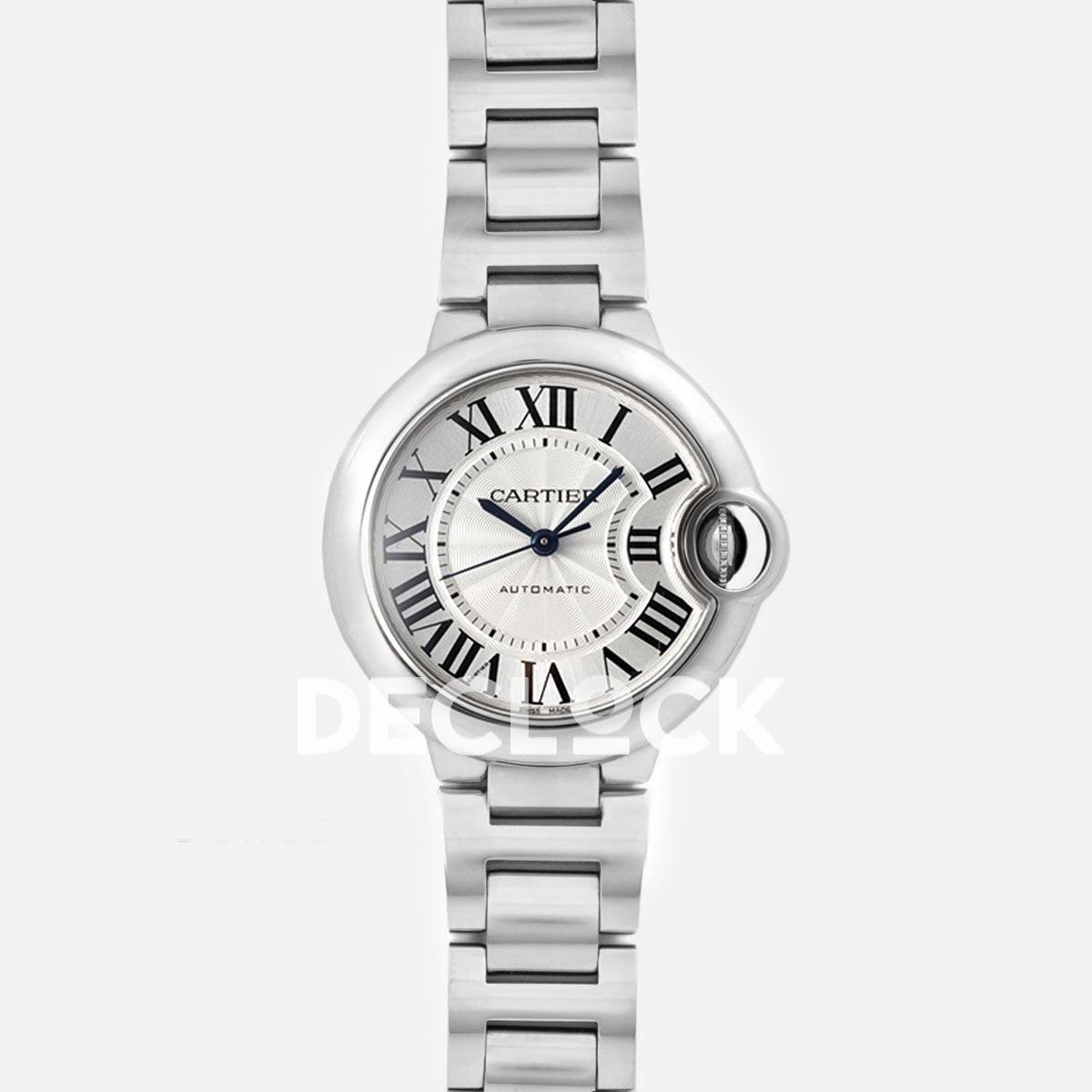 Replica Cartier Ballon Bleu De Cartier 36mm White Dial in Steel |  Declock.
