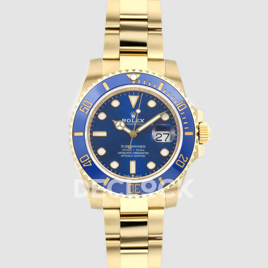 Rolex Submariner Blue Ceramic Yellow Gold Replica Watch