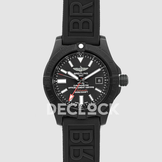 Breitling Avenger Blackbird Black Dial in Titanium Case Replica Watch