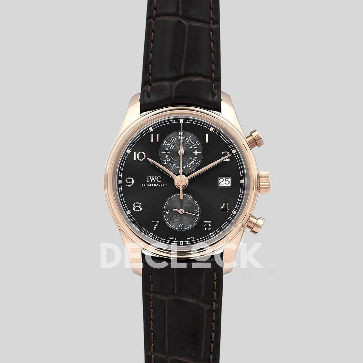 Portugieser Chronograph Classic IW3903 Blue Dial in Rose Gold