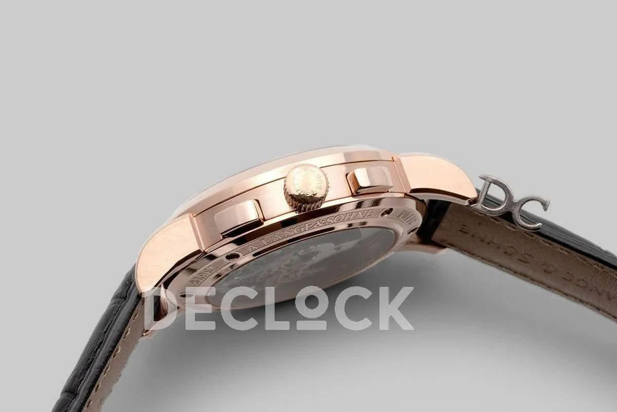 Replica A. Lange & Söhne Datograph Chronograph Flyback White Dial in Rose Gold |  Declock.