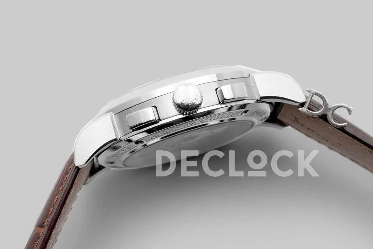 Replica A. Lange & Söhne Datograph Chronograph Flyback White Dial in Steel |  Declock.