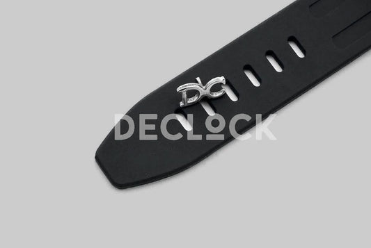 Replica Audemars Pigeut Royal Oak 15202 Gold Blue Dial on Black Rubber Strap |  Declock.