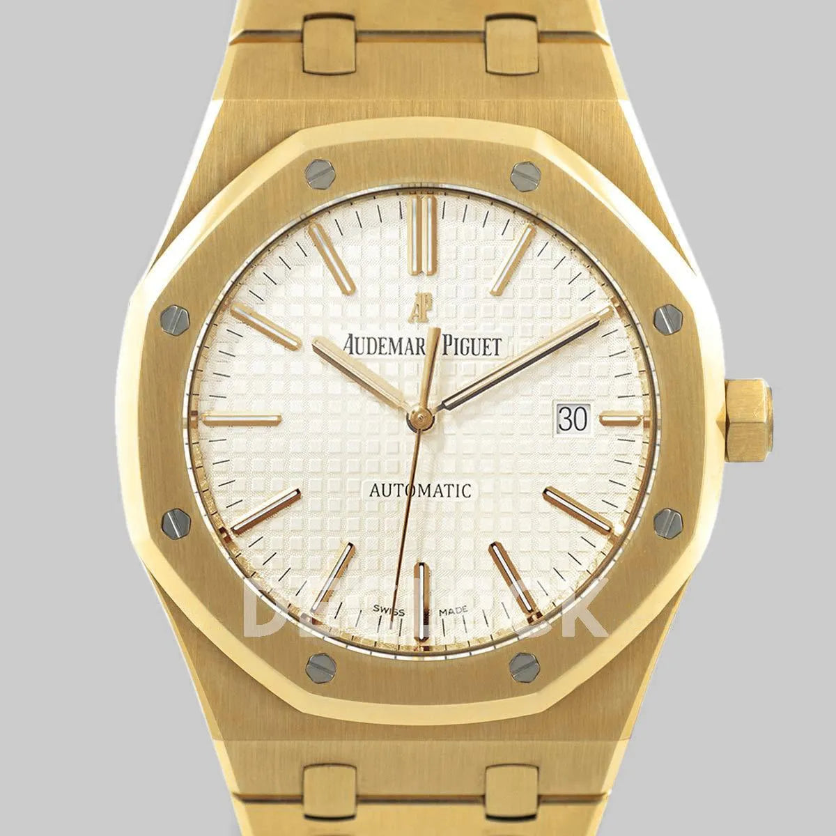 Replica Audemars Pigeut Royal Oak 15400 Gold White Dial