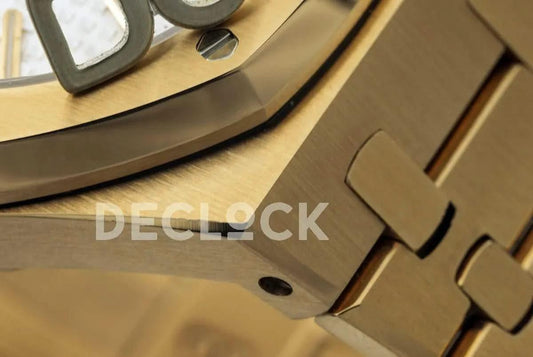 Replica Audemars Pigeut Royal Oak 15400 Gold White Dial | Declock.