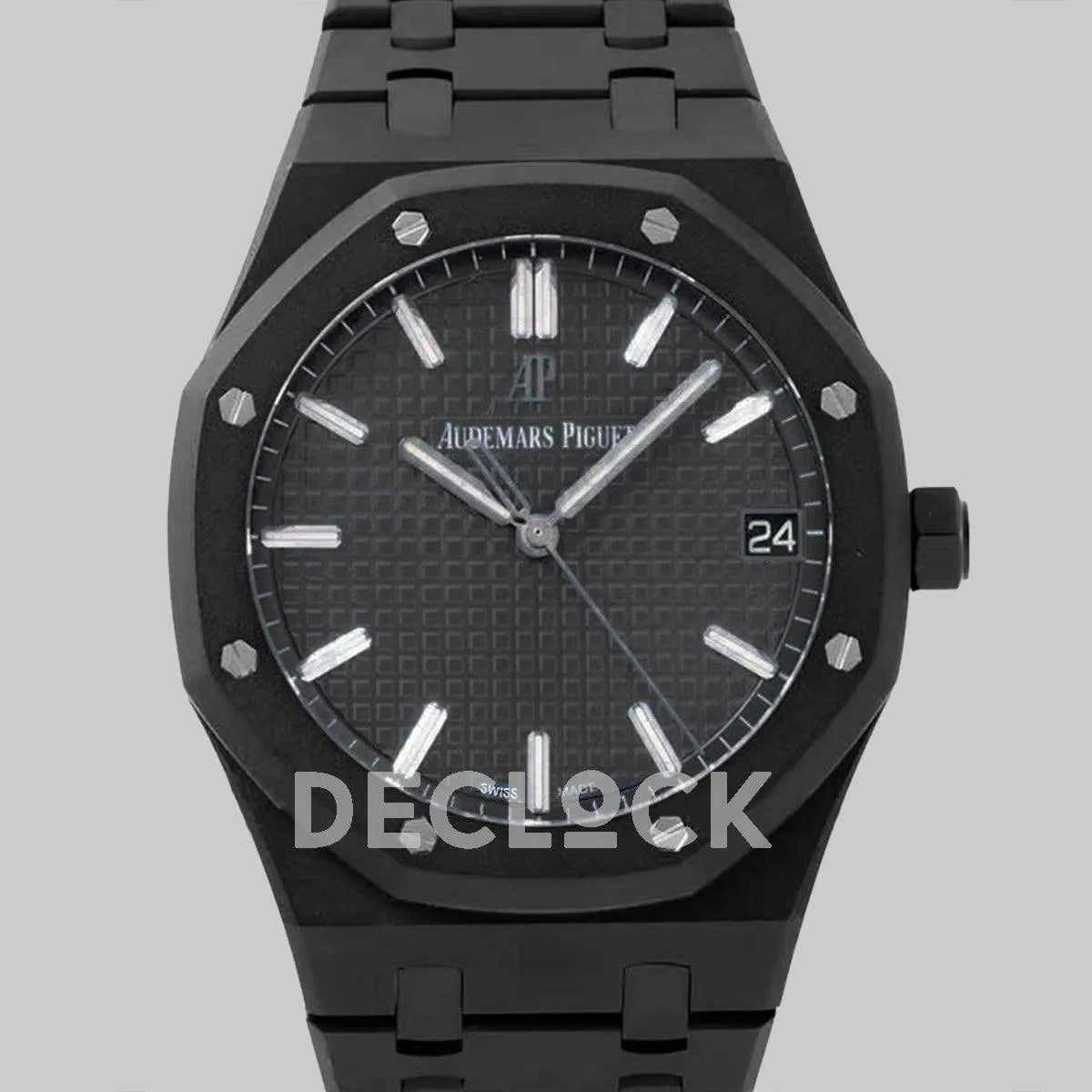 Replica Audemars Pigeut Royal Oak 15400 Gray Dial in DLC