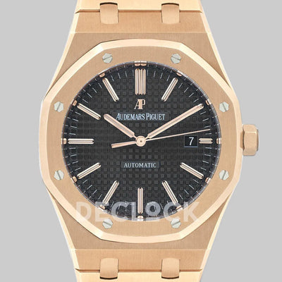 Replica Audemars Pigeut Royal Oak 15400 Rose Gold Black Dial
