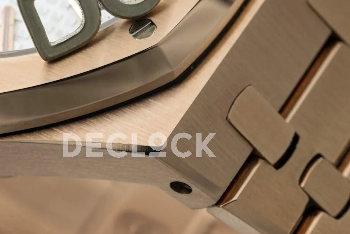Replica Audemars Pigeut Royal Oak 15400 Rose Gold Black Dial