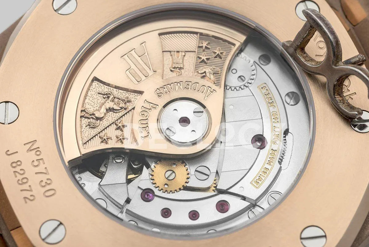 Replica Audemars Pigeut Royal Oak 15400 Rose Gold Black Dial
