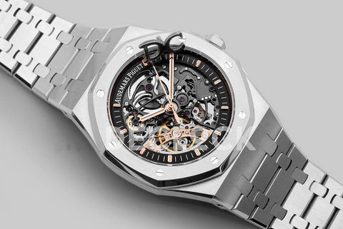 Replica Audemars Pigeut Royal Oak 15407 Double Balance Wheel Openworked in Steel - Replica Watches