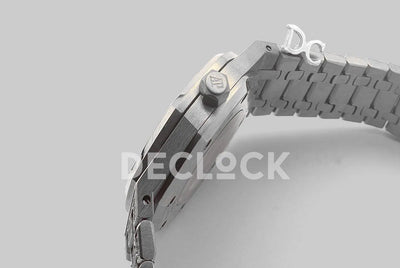 Replica Audemars Pigeut Royal Oak 41mm 15402OR Full Diamond Paved In Steel on Bracelet