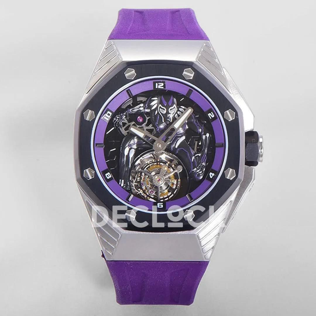 Replica Audemars Pigeut Royal Oak Concept “Black Panther” Flying Tourbillon 26620 |  Declock.