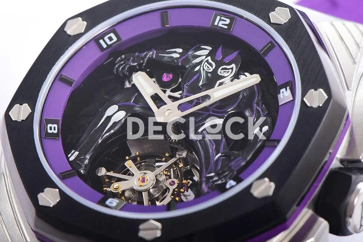 Replica Audemars Pigeut Royal Oak Concept “Black Panther” Flying Tourbillon 26620 |  Declock.