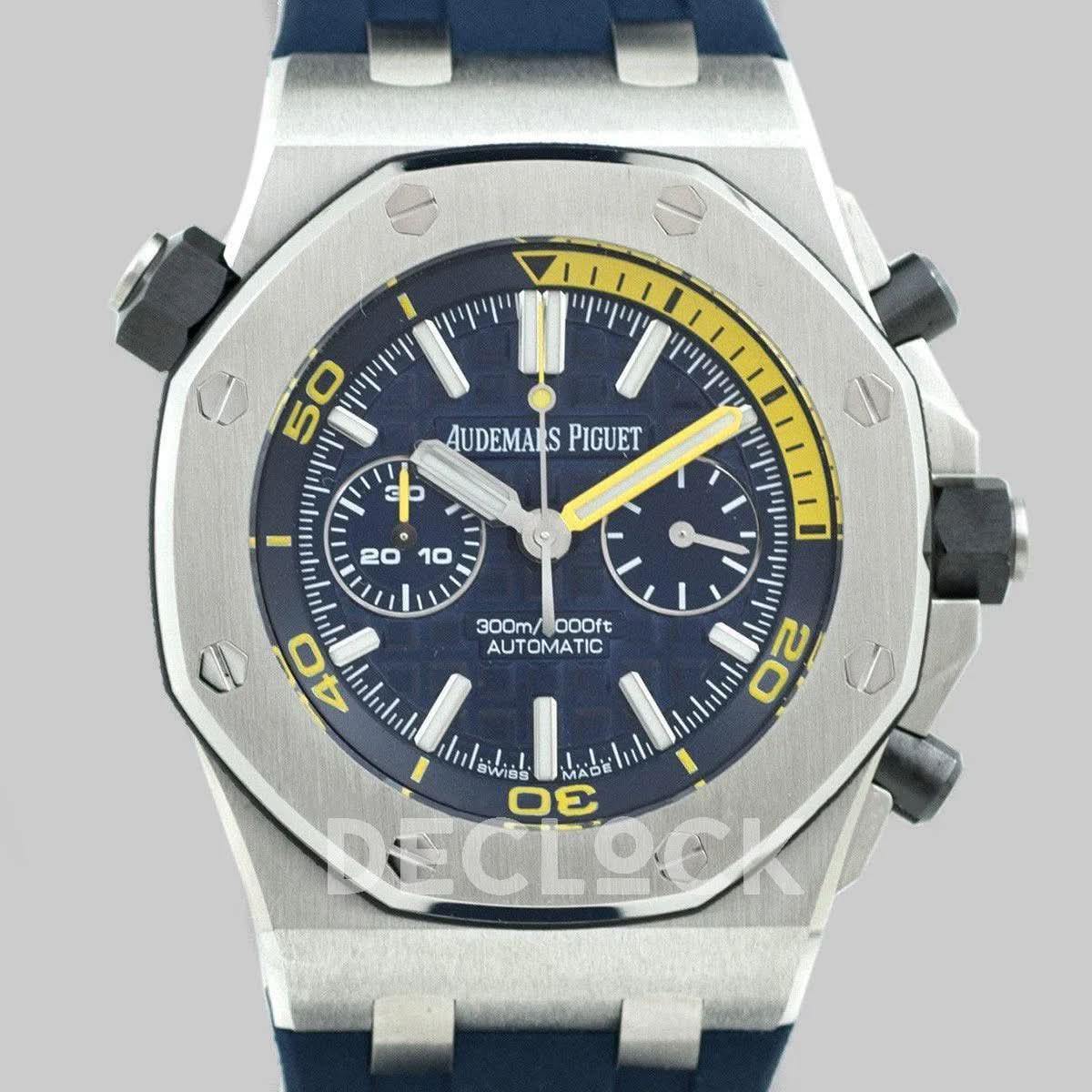 Replica Audemars Pigeut Royal Oak Offshore Diver Chronograph in Blue |  Declock.
