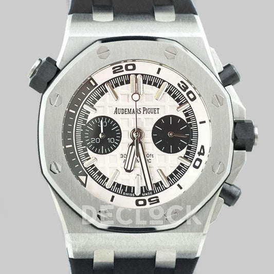 Replica Audemars Pigeut Royal Oak Offshore Diver Chronograph in White/Black | Declock.