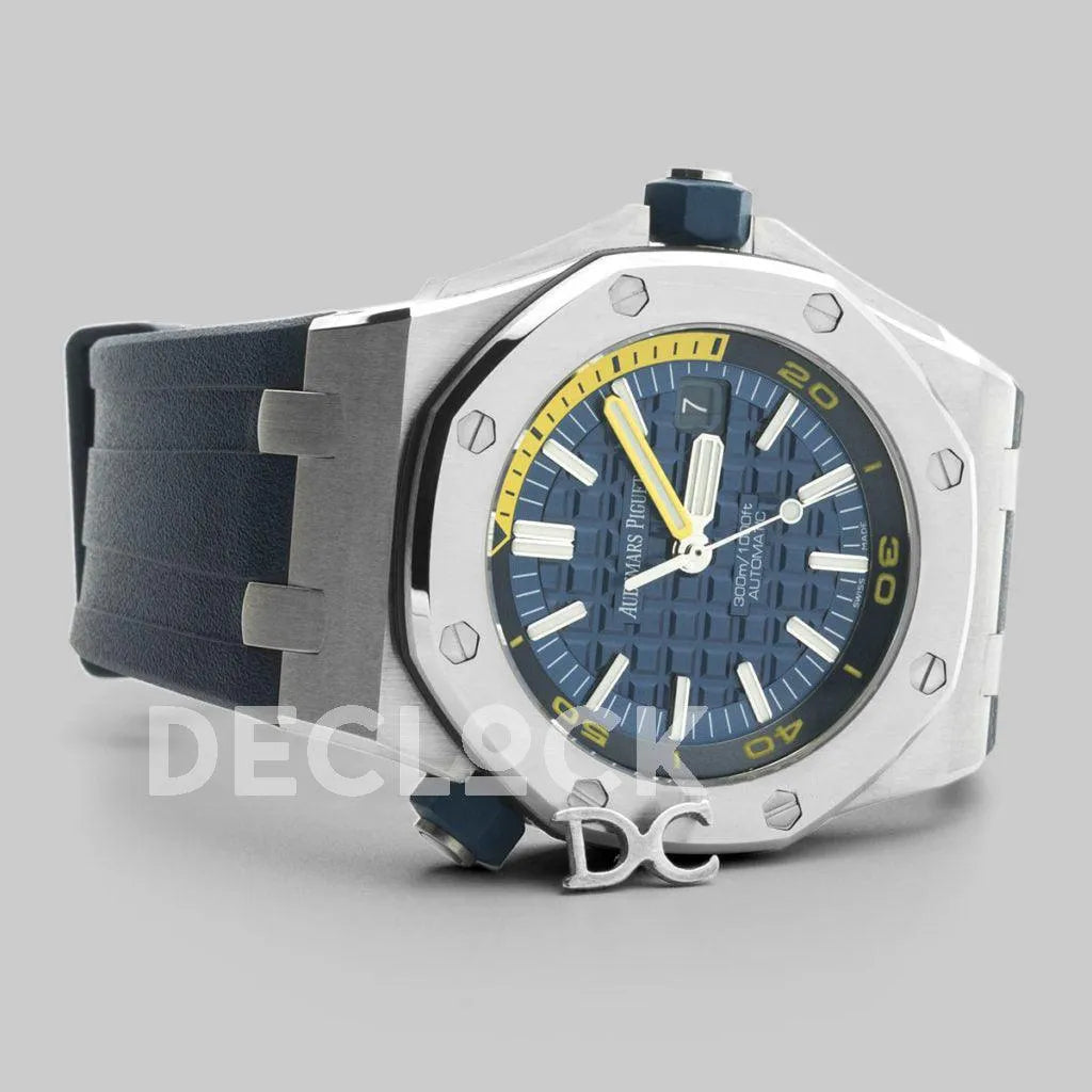 Replica Audemars Pigeut Royal Oak Offshore Diver Steel Blue Dial 15710ST SIHH 2017