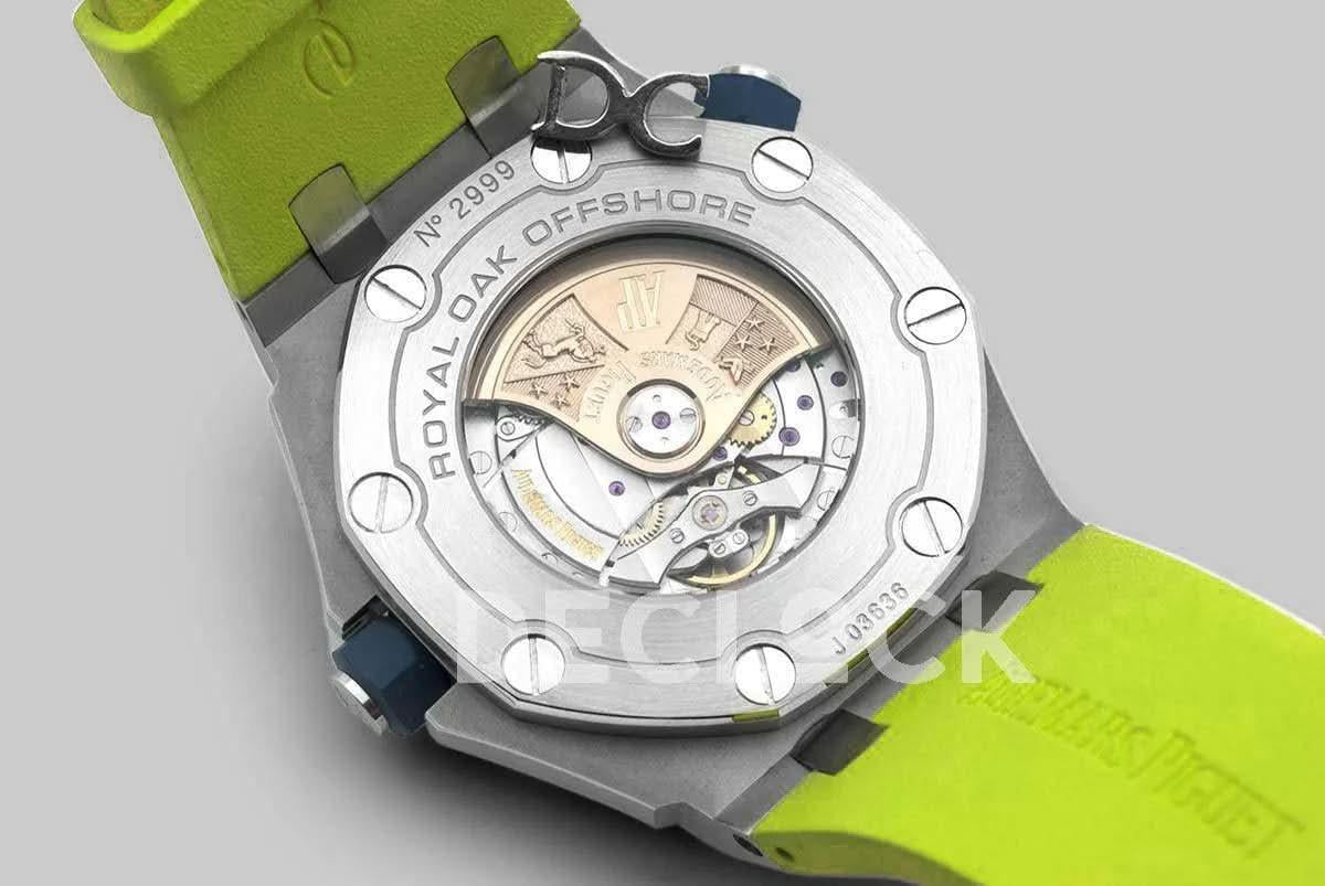 Replica Audemars Pigeut Royal Oak Offshore Diver Steel Green Dial 15710ST |  Declock.