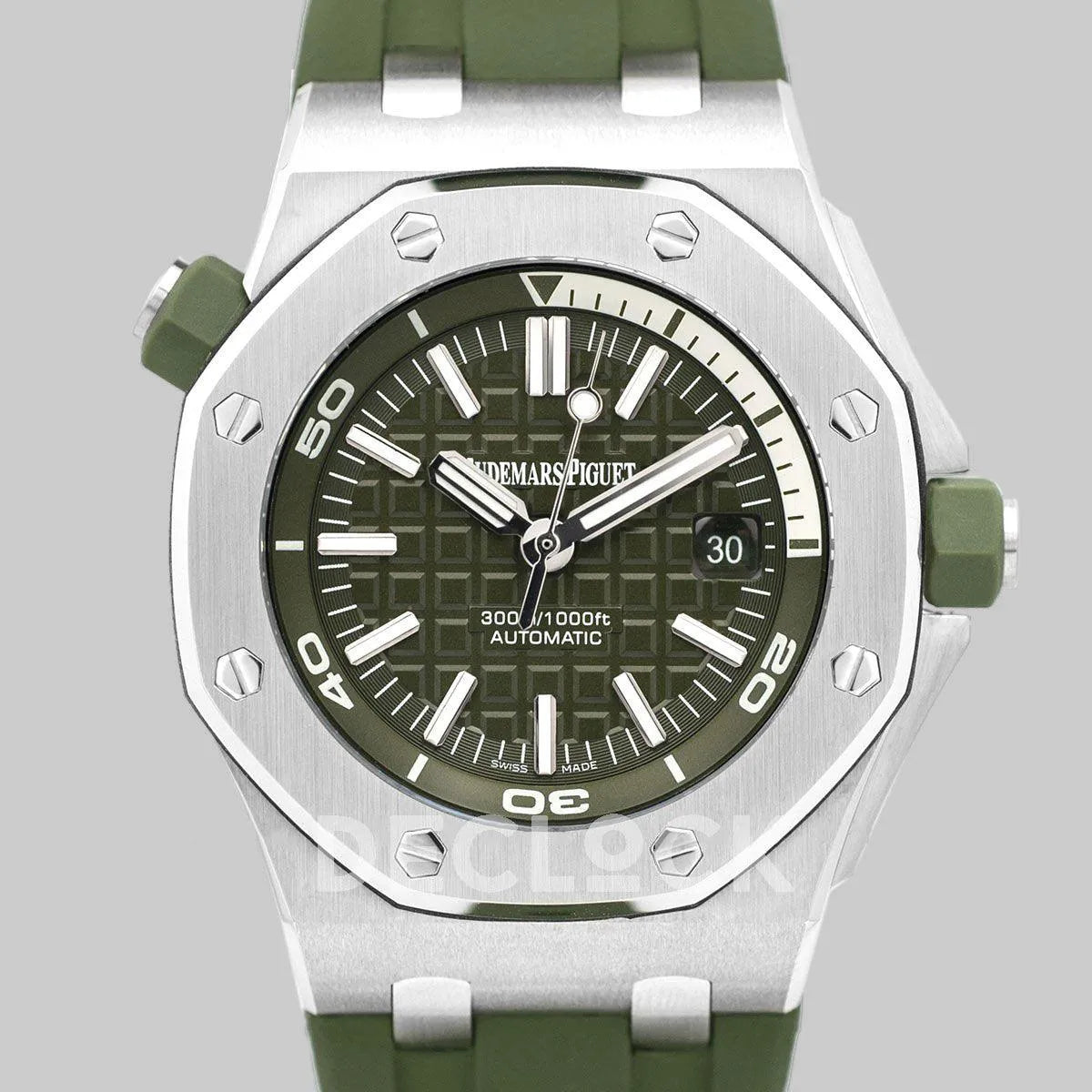 Replica Audemars Pigeut Royal Oak Offshore Diver Steel Khaki Dial 15710ST
