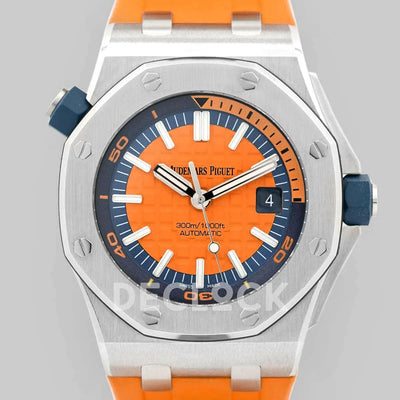 Replica Audemars Pigeut Royal Oak Offshore Diver Steel Orange Dial 15710ST SIHH 2017