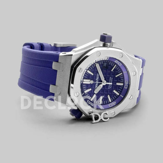 Replica Audemars Pigeut Royal Oak Offshore Diver Steel Purple Dial 15710ST
