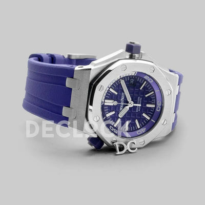 Replica Audemars Pigeut Royal Oak Offshore Diver Steel Purple Dial 15710ST
