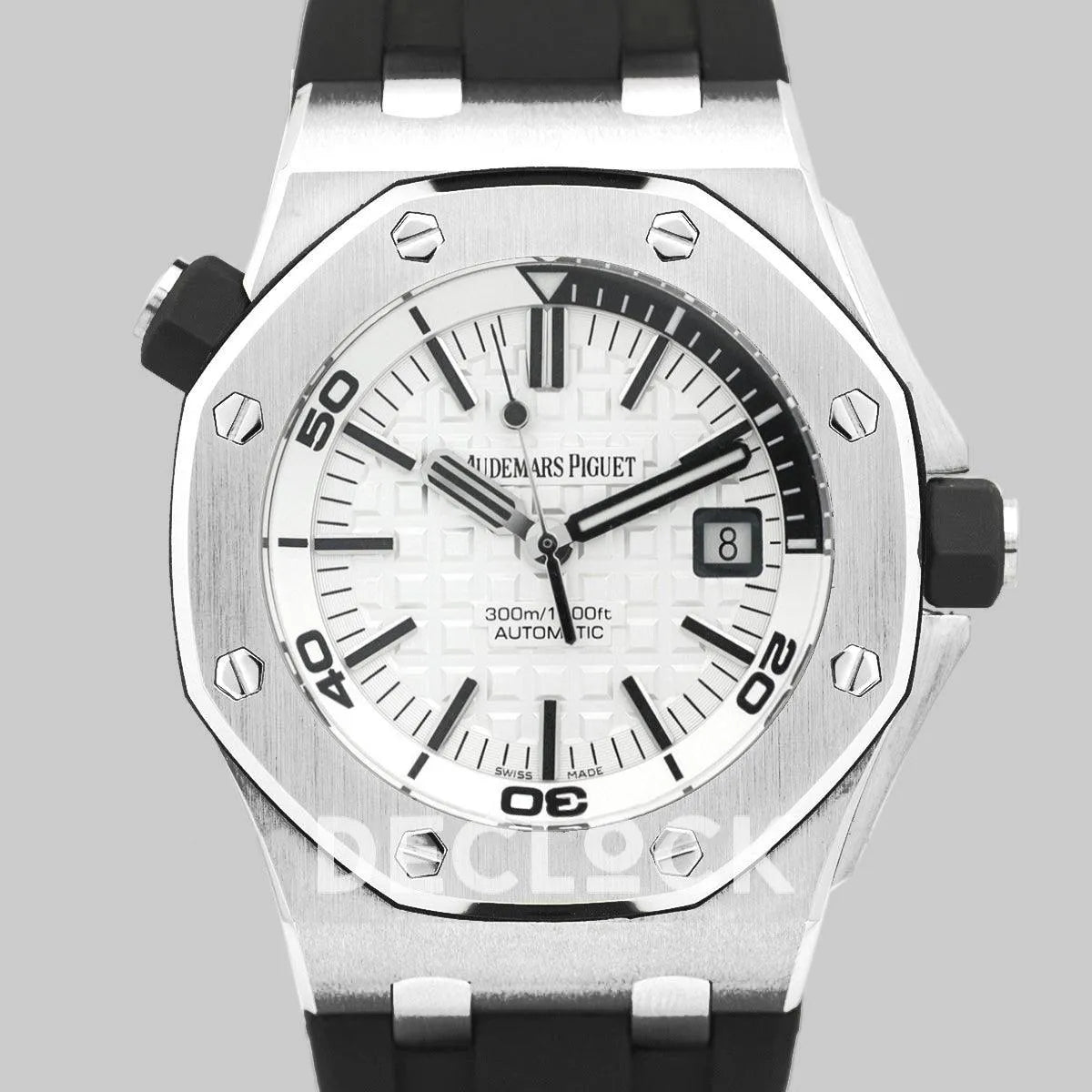 Replica Audemars Pigeut Royal Oak Offshore Diver Steel White/Black Dial 15710ST