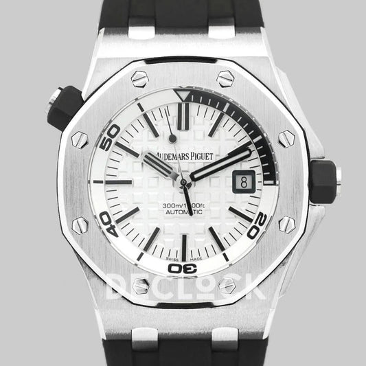 Replica Audemars Pigeut Royal Oak Offshore Diver Steel White/Black Dial 15710ST | Declock.