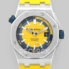 Replica Audemars Pigeut Royal Oak Offshore Diver Steel Yellow Dial 15710ST SIHH 2017