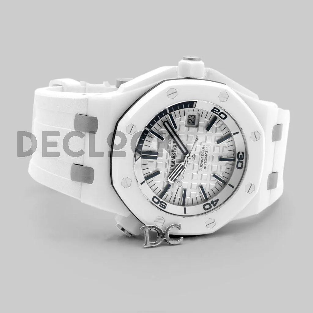 Replica Audemars Pigeut Royal Oak Offshore Diver White Ceramic 15710ST