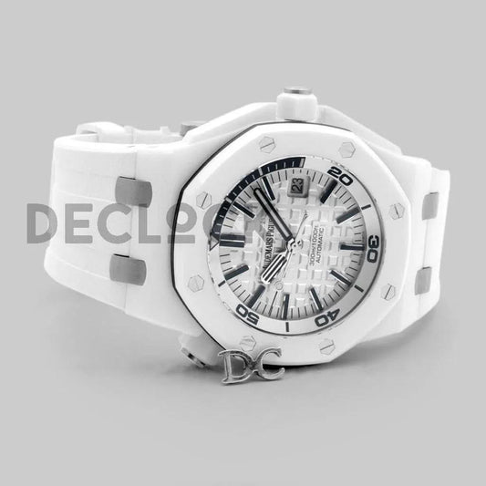 Replica Audemars Pigeut Royal Oak Offshore Diver White Ceramic 15710ST | Declock.