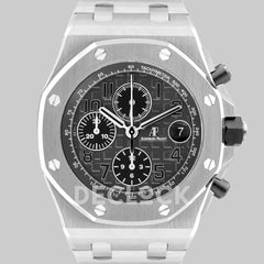 Replica Audemars Pigeut Royal Oak Offshore Grey Themes 2014 on Steel Bracelet