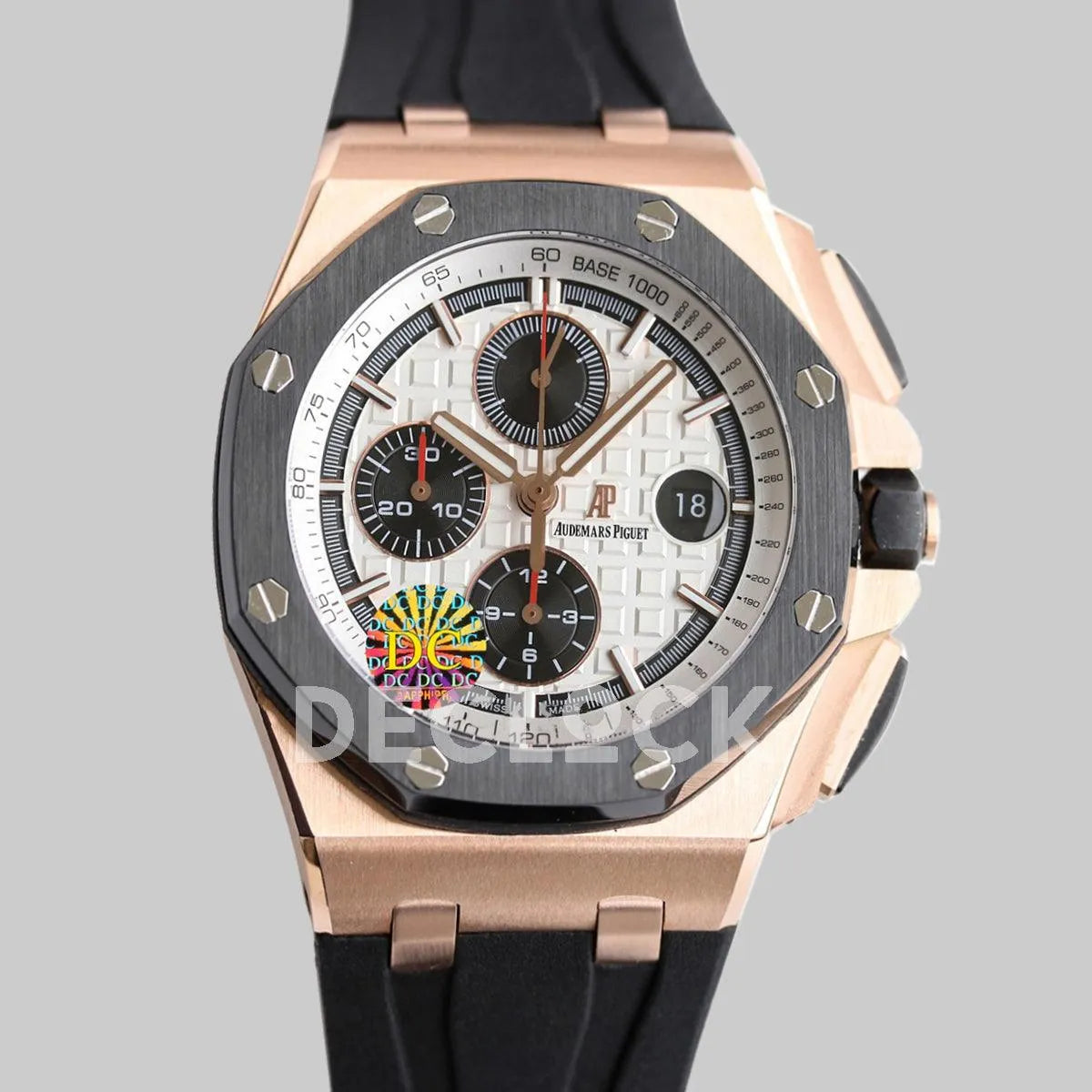 Replica Audemars Pigeut Royal Oak Offshore Novelty 44mm White Dial in Rose Gold