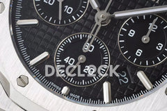 Replica Audemars Pigeut Royal Oak Self-Winding Chronograph Black Dial in Steel