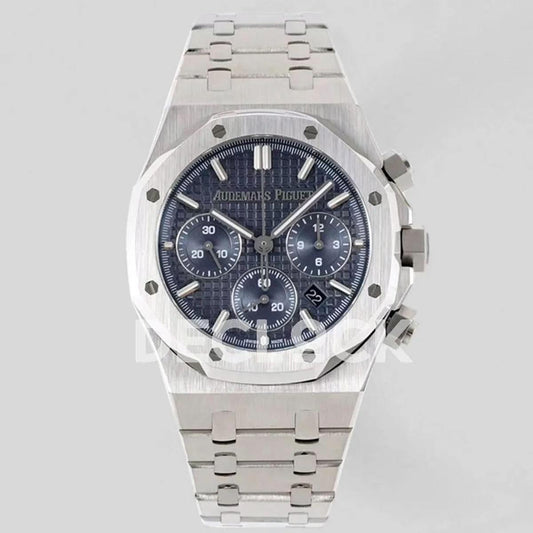 Replica Audemars Pigeut Royal Oak Self-Winding Chronograph Blue Dial in Steel |  Declock.